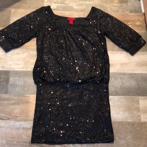 Black Sequin Dress